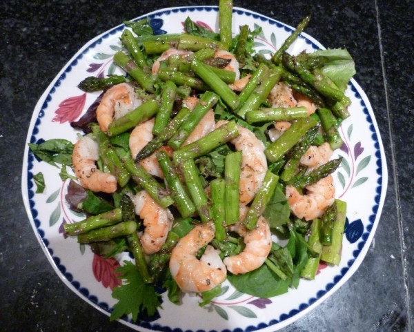 Asparagus and Shrimp Salad -- Juggling With Julia