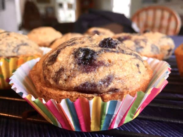 Whole Grain Blueberry Corn Muffins - Juggling with Julia