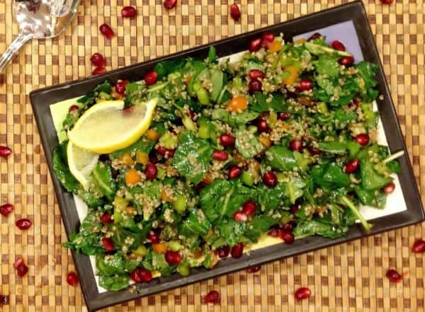 Kale Quinoa Pomegranate Salad -- Juggling with Julia