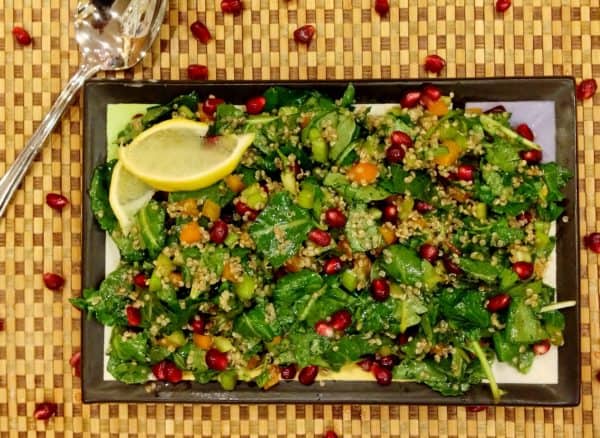 Kale Quinoa Pomegranate Salad -- Juggling with Julia