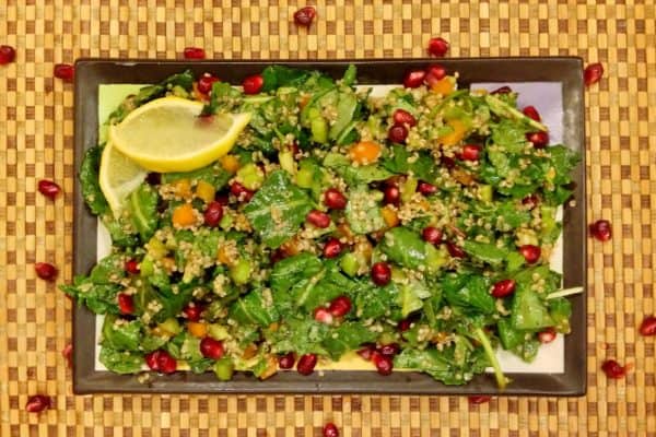 Kale Quinoa Pomegranate Salad -- Juggling with Julia