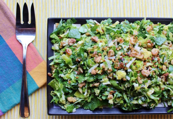 Shaved Brussel Sprouts and Kale Salad - Juggling with Julia