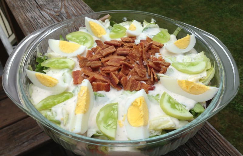 Layered Bacon Ranch Salad - Juggling With Julia