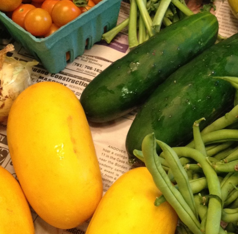 Green and Gold Cucumber Salad -- Juggling With Julia