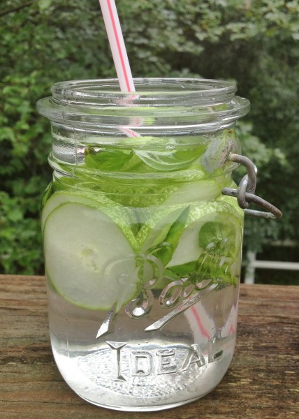 Cucumber Basil Water -- Juggling With Julia