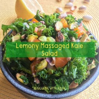 Lemony Massaged Kale Salad - juggling with julia