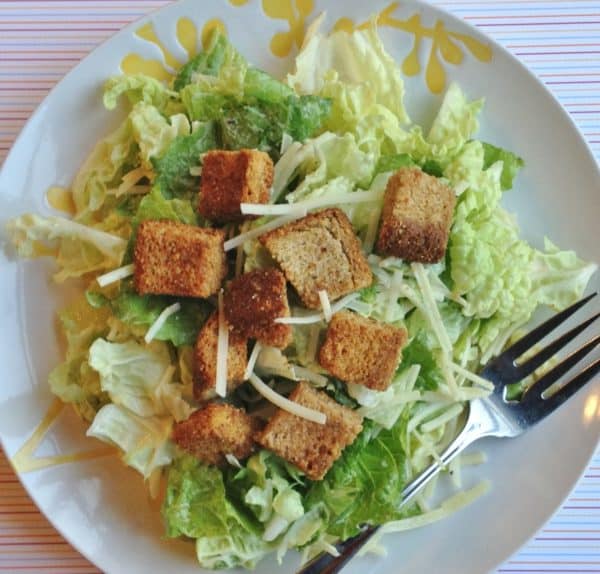 Napa Caesar Salad with Homemade Whole Wheat Croutons -- Juggling With Julia