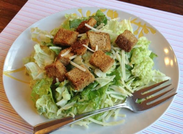 Napa Caesar Salad with Homemade Whole Wheat Croutons -- Juggling With Julia