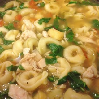 Chicken Spinach and Tortellini Soup - Juggling With Julia