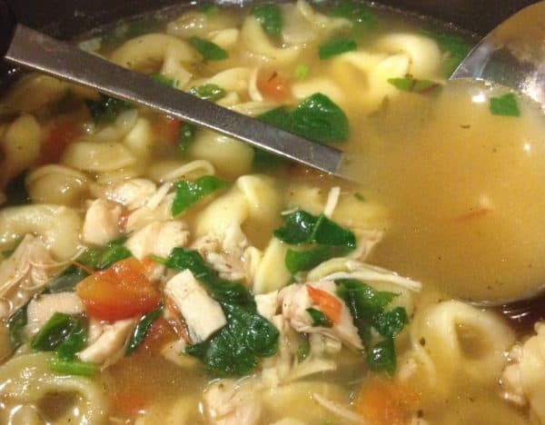 Chicken Tortellini and Spinach Soup -- Juggling With Julia