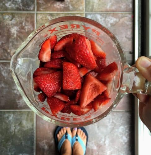 Sliced Strawberries for Jam - Juggling with Julia