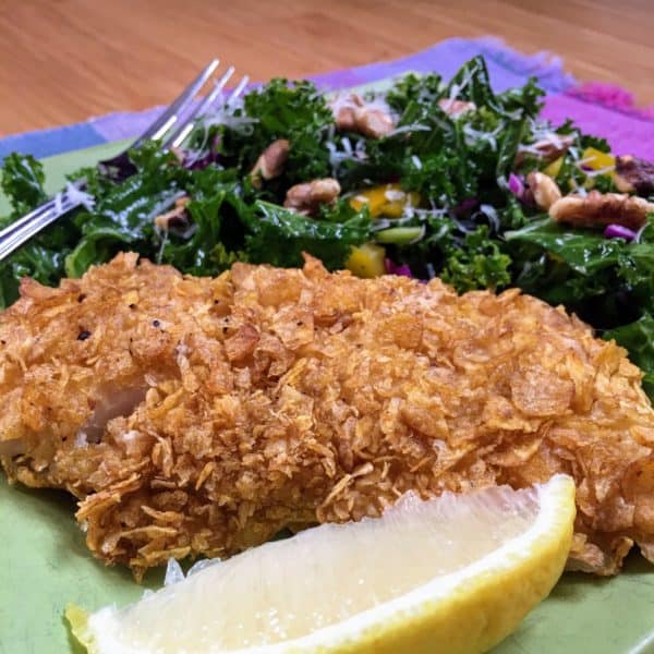 healthy oven fried haddock - juggling with julia