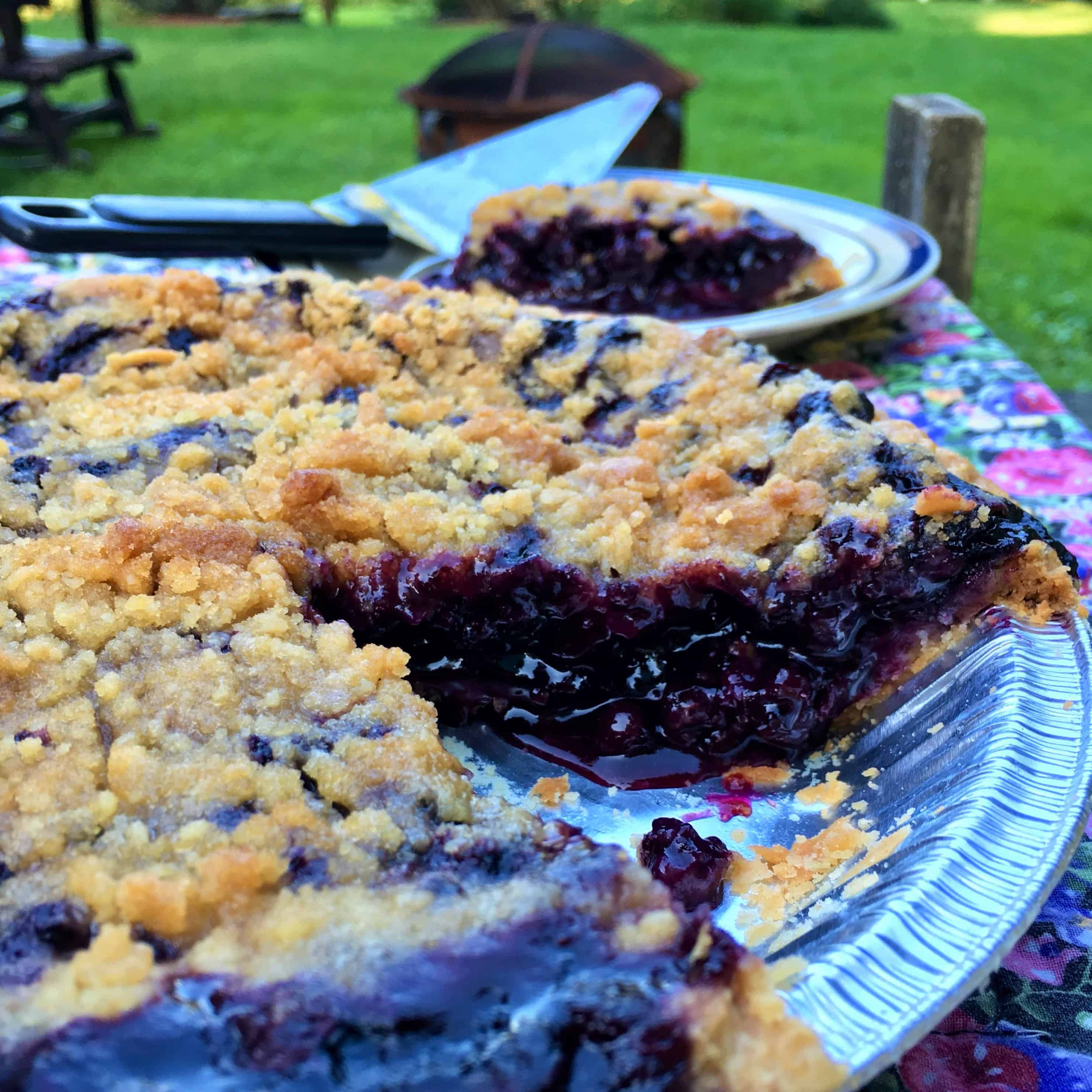 blueberry crumble pie blueberries