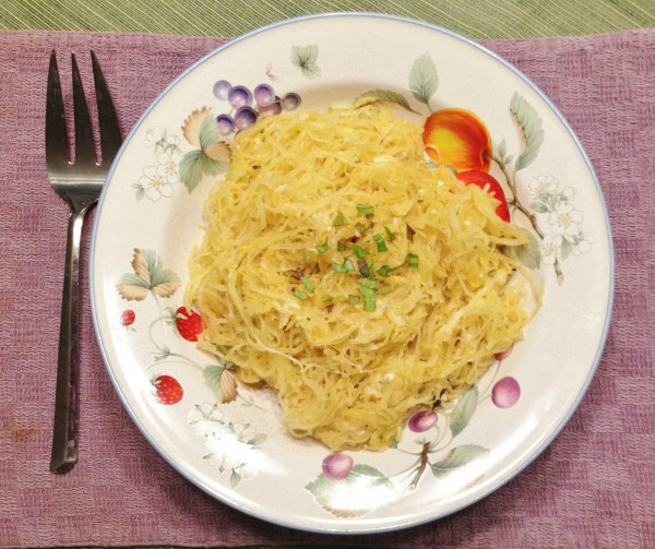 Savory Spaghetti Squash with Basil and Parmesan -- Juggling With Julia