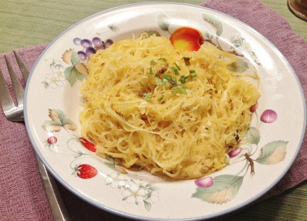 Savory Spaghetti Squash with Basil and Parmesan -- Juggling With Julia