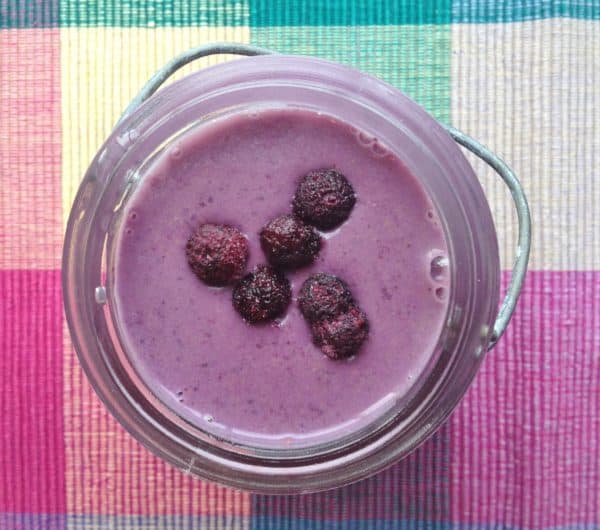 Blueberry Banana Peanut Butter Smoothie -- Juggling With Julia