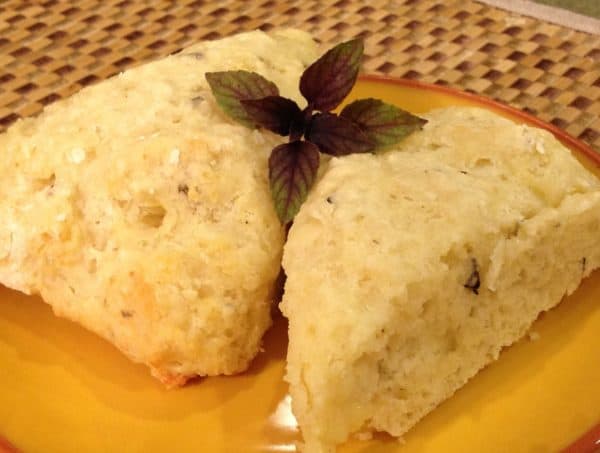 Basil Cheddar Scones -- Juggling With Julia