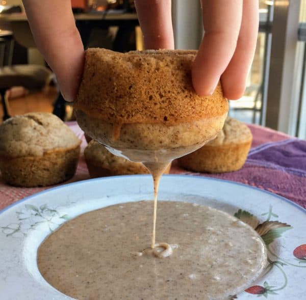 Double Chai Banana Muffins with Chai Glaze - Juggling with Julia