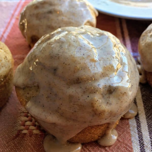 Double Chai Banana Muffins with Chai Glaze - Juggling with Julia