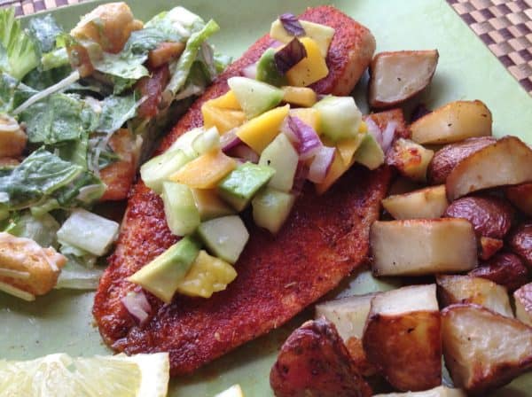 Smoky Spiced Tilapia with Mango Avocado Salsa -- Juggling With Julia