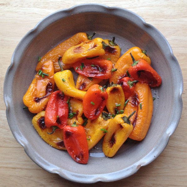 Roasted Mini Sweet Peppers with Chive -- Juggling With Julia