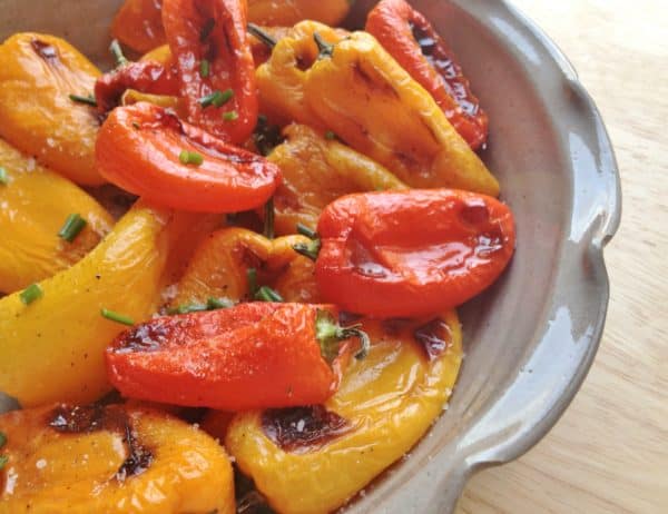 Roasted Mini Sweet Peppers with Chive -- Juggling With Julia