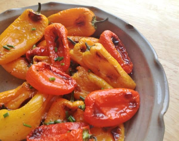 Roasted Mini Sweet Peppers with Chive -- Juggling With Julia