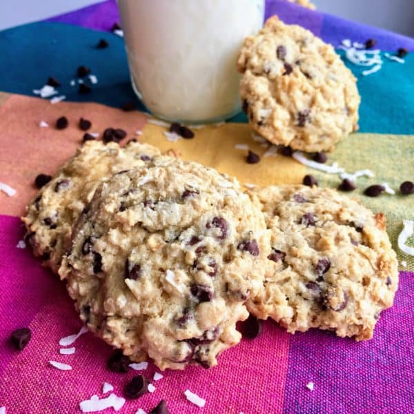 Coconut Oatmeal Chocolate Chip Cookies with Greek Yogurt -- Juggling With Julia