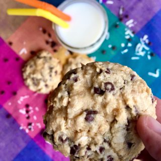 Coconut Oatmeal Chocolate Chip Cookies with Greek Yogurt -- Juggling With Julia