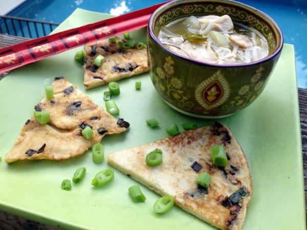 Chicken and Bok Choy Soup with Scallion Pancakes -- Juggling With Julia