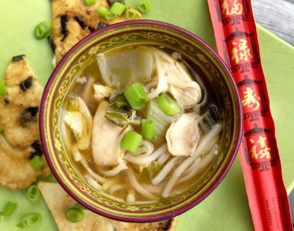 Chicken and Bok Choy Soup with Scallion Pancakes -- Juggling With Julia