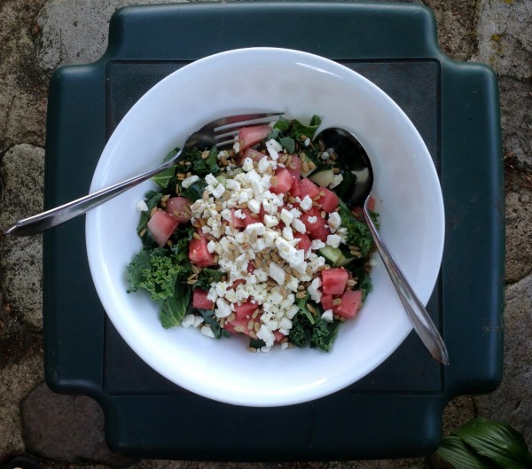 Kale Watermelon Salad with Feta -- Juggling With Julia