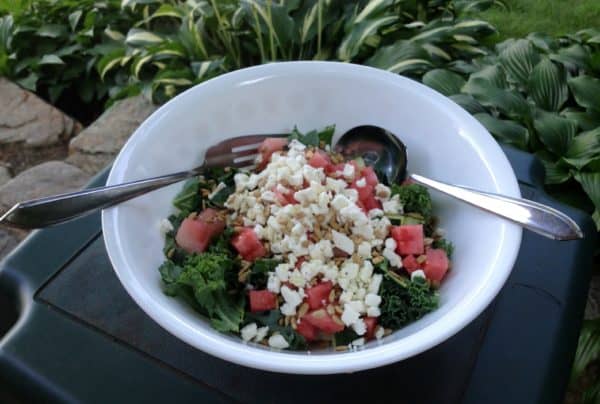 Kale Watermelon Salad with Feta -- Juggling With Julia