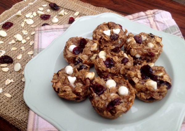 No Guilt Cranberry White Chocolate Cookie Bites -- Juggling With Julia