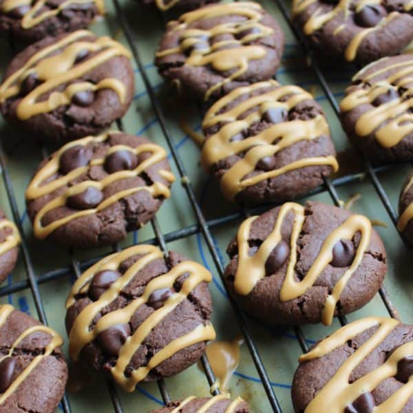 Chocolate Peanut Butter Cookies - juggling with julia
