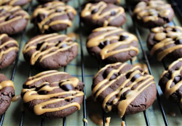 Chewy Chocolate Peanut Butter Cookies - juggling with julia