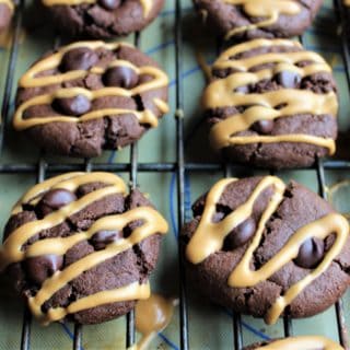 Chewy Chocolate Peanut Butter Cookies - juggling with julia