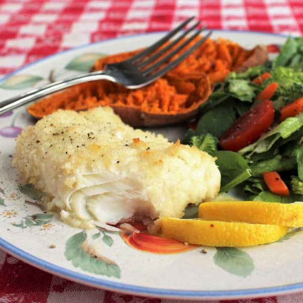 Panko Parmesan Baked Haddock - Juggling with Julia