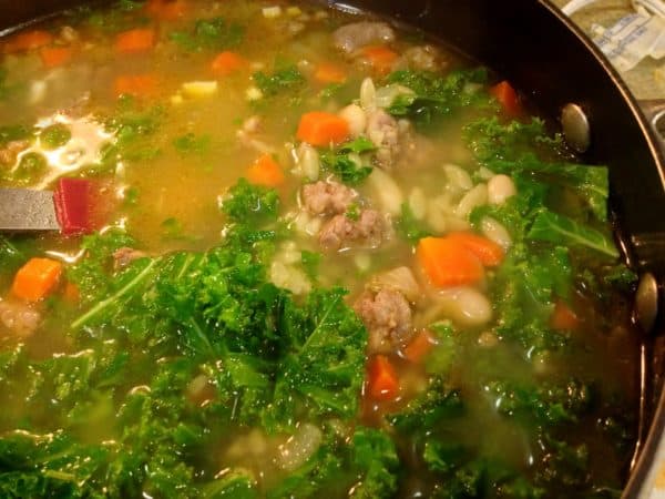 Winter Kale and Sausage Soup - Juggling With Julia