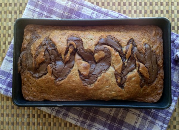 Coconut Banana Bread with Nutella Swirl - Juggling With Julia