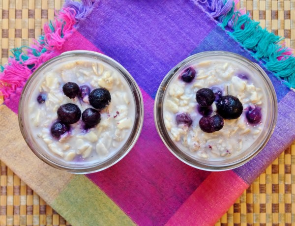 Maple Blueberry Overnight Oats -- Juggling With Julia