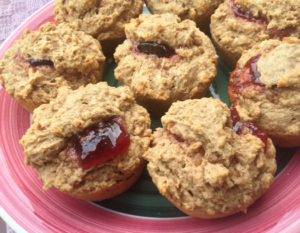 Whole Grain Peanut Butter and Jelly Muffins -- Juggling With Julia