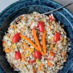 Simple Lentil Rice Salad - juggling with julia