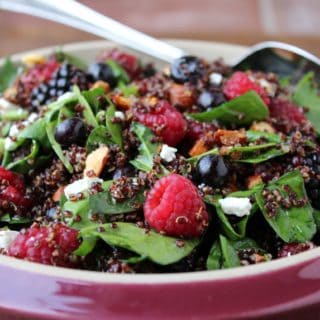 Berry Quinoa Salad with Honey Lemon Dressing - juggling with julia