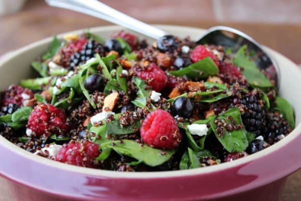 Berry Quinoa Salad with Honey Lemon Dressing - juggling with julia