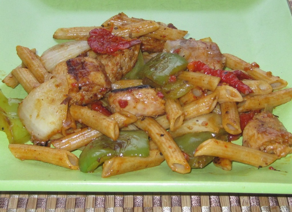 Penne with Turkey Sausage and Sun-Dried Tomatoes