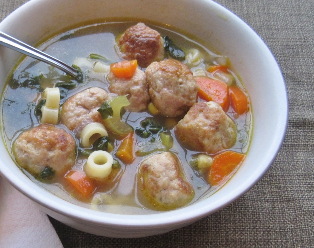 Chicken Meatballs and Vegetable Soup -- Juggling With Julia