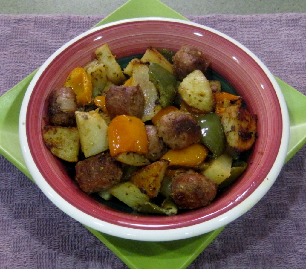 Roasted Turkey Sausage with Peppers, Potatoes, and Onions -- Juggling With Julia